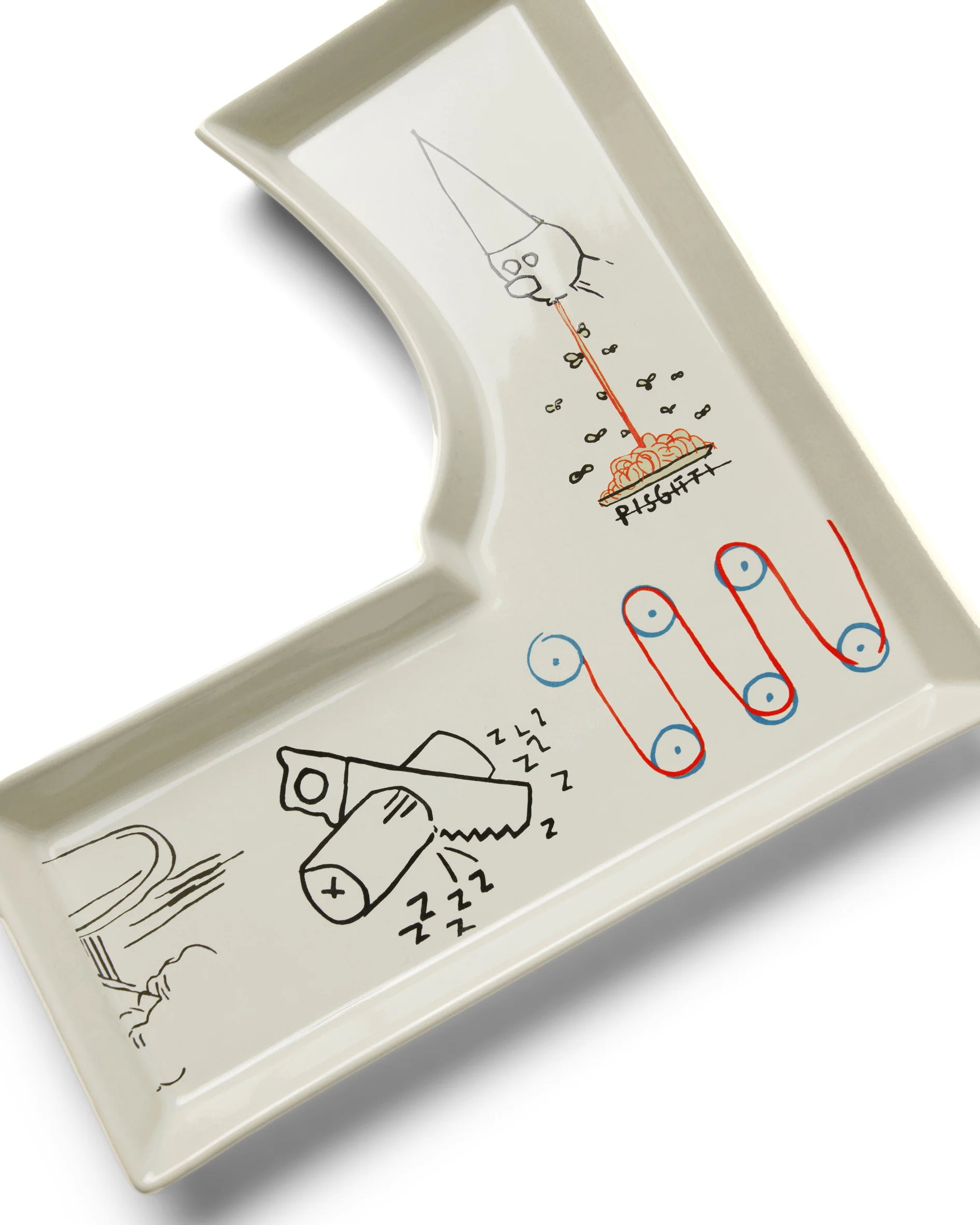 Basquiat Ferris Wheel Panel Tray, White - Image 3